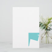 Abstrakt Art Minimalismus Blaues Weiß Briefpapier (Stehend Vorderseite)