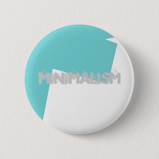 Abstrakt Art Minimalismus Blaues Weiß Button (Vorderseite)