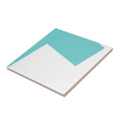 Abstrakt Art Minimalismus Blaues Weiß Fliese (Seite)