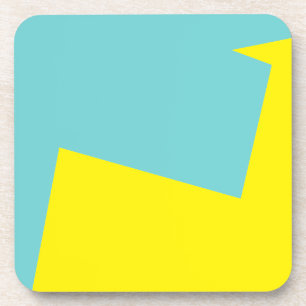 Abstrakt Art Minimalismus Blaues Weiß Getränkeuntersetzer