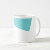 Abstrakt Art Minimalismus Blaues Weiß Kaffeetasse (VorderseiteRechts)