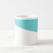 Abstrakt Art Minimalismus Blaues Weiß Kaffeetasse (Mittel)