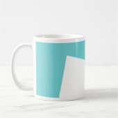 Abstrakt Art Minimalismus Blaues Weiß Kaffeetasse (Links)
