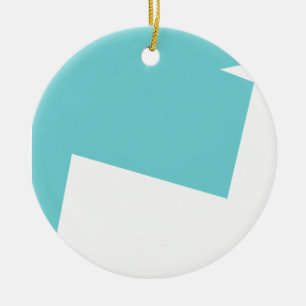 Abstrakt Art Minimalismus Blaues Weiß Keramik Ornament
