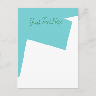 Abstrakt Art Minimalismus Blaues Weiß Postkarte