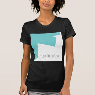 Abstrakt Art Minimalismus Blaues Weiß T-Shirt