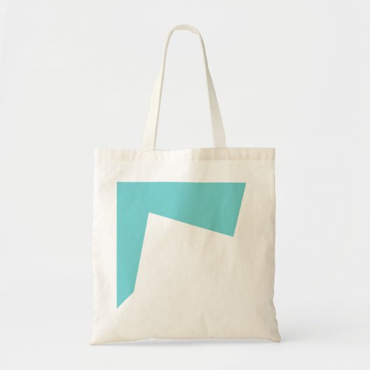 Abstrakt Art Minimalismus Blaues Weiß Tragetasche (Vorne)