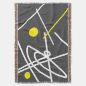 Abstrakt Art Minimalismus Gelber Dot Gray Blanket Decke (Vorderseite Vertikal)