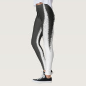 Abstrakt Art Minimalismus Grau weiße Linien Leggin Leggings (Links)