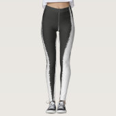 Abstrakt Art Minimalismus Grau weiße Linien Leggin Leggings (Vorderseite)
