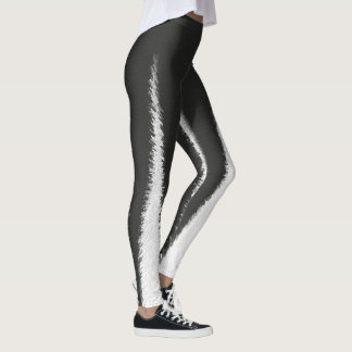 Abstrakt Art Minimalismus Grau weiße Linien Leggin Leggings