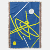 Abstrakt Art Minimalismus Graugelber Dot Blanket Decke (Vorderseite Vertikal)