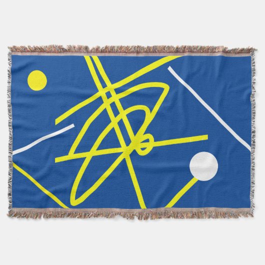 Abstrakt Art Minimalismus Graugelber Dot Blanket Decke (Vorderseite)