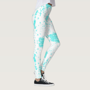 Abstrakt Art Minimalismus Pasta Türkis Leggings