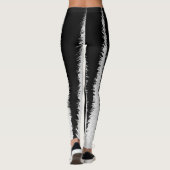 Abstrakt Art Minimalismus Schwarz-weiße Linien Leggings (Rückseite)