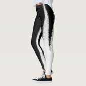 Abstrakt Art Minimalismus Schwarz-weiße Linien Leggings (Links)