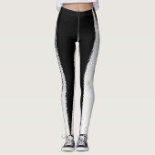 Abstrakt Art Minimalismus Schwarz-weiße Linien Leggings (Vorderseite)