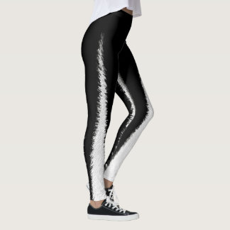 Abstrakt Art Minimalismus Schwarz-weiße Linien Leggings
