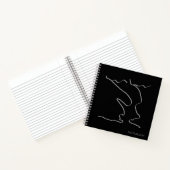 Abstrakt Art Minimalistic Face Grau Black Notebook Notizbuch (Innenseite)