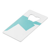 Abstrakt Art Minimalistic Geldbeutel Flaschenöffner (Vorderseite Schrägansicht)