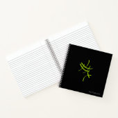 Abstrakt Art Minimalistic Green Black Notebook Notizblock (Innenseite)