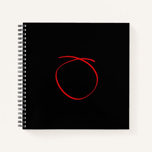 Abstrakt Art Minimalistic Red Black Notebook Notizbuch (Vorderseite)