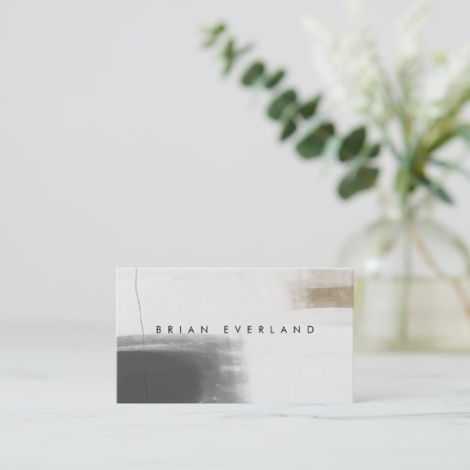 Abstrakt Art Minimalistisch Artist Profil Kontakt Terminkarte (Stehend Vorderseite)