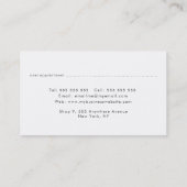 Abstrakt Art Minimalistisch Artist Profil Kontakt Terminkarte (Rückseite)