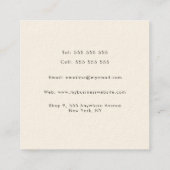 Abstrakt Art Minimalistisch Artist Profil Platz Terminkarte (Rückseite)