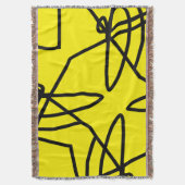 Abstrakt Art Minimalistisches Gelbschwarz Decke (Vorderseite Vertikal)