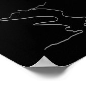 Abstrakt Art Minimalistisches Grauschwarzes Poster (Ecke)