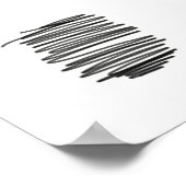 Abstrakt Art Minimalistisches Grauweißes Poster (Ecke)