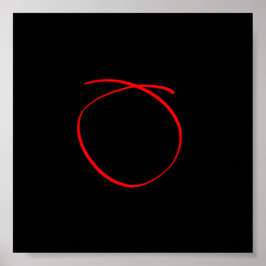 Abstrakt Art Minimalistisches Red Black Poster