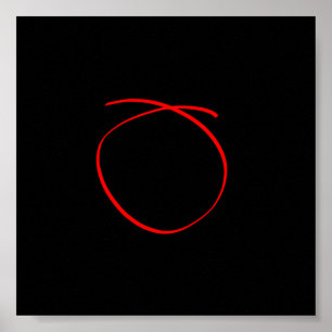 Abstrakt Art Minimalistisches Red Black Poster