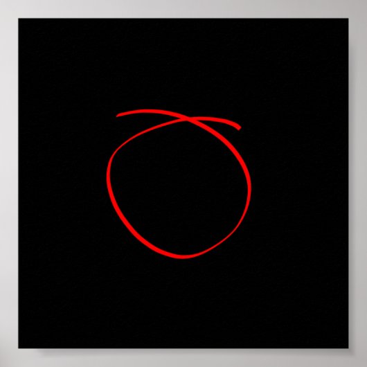 Abstrakt Art Minimalistisches Red Black Poster (Vorne)