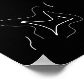 Abstrakt Art Minimalistisches White Black Poster (Ecke)