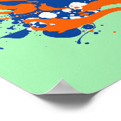 Abstrakt Art Mint Green Moderne Kunstmalerei sprit Poster (Ecke)