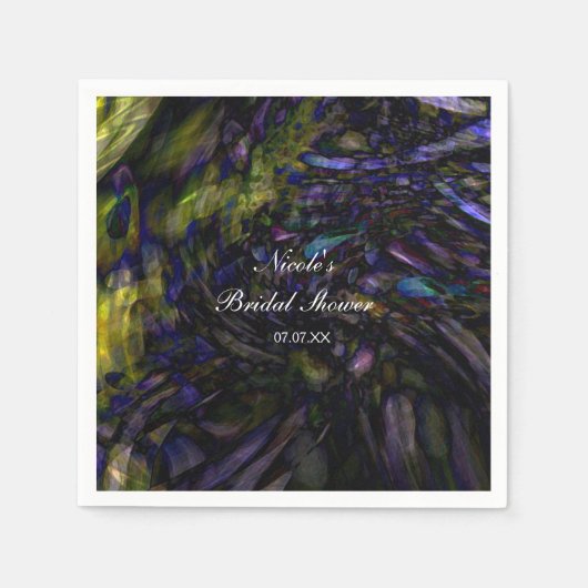 Abstrakt Art Modern Color Splash Geburtstagsparty Serviette (Vorderseite)