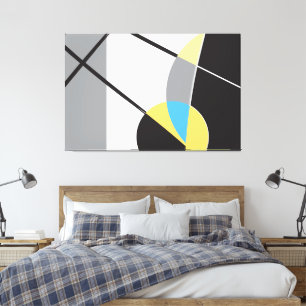 Abstrakt Art Modern Formen gelb Leinwanddruck
