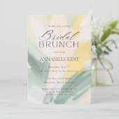 Abstrakt Art Modern Malerei Hochzeit Bridal Brunch Einladung (Stehend Vorderseite)