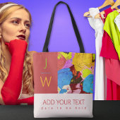 Abstrakt Art Modern Monogram Totbeutel Tasche