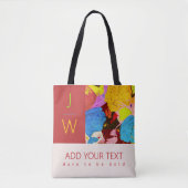 Abstrakt Art Modern Monogram Totbeutel Tasche (Vorderseite)