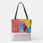 Abstrakt Art Modern Monogram Totbeutel Tasche (Rückseite)