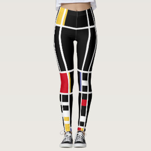 Abstrakt Art Mondrian Negativ "Trafalgar Square" Leggings