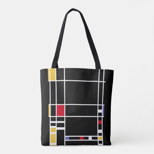 Abstrakt Art Mondrian Negativ "Trafalgar Square" Tasche (Rückseite)