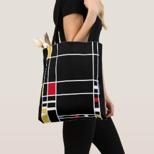 Abstrakt Art Mondrian Negativ "Trafalgar Square" Tasche