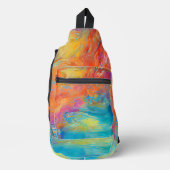 Abstrakt Art NAME Moderner Farbspass Crossbody Bag (Vorderseite)