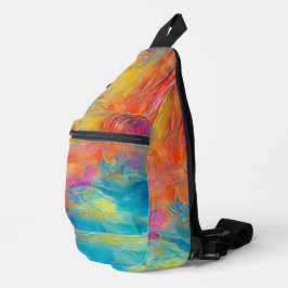 Abstrakt Art NAME Moderner Farbspass Crossbody Bag