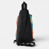 Abstrakt Art NAME Moderner Farbspass Crossbody Bag (Rückseite)