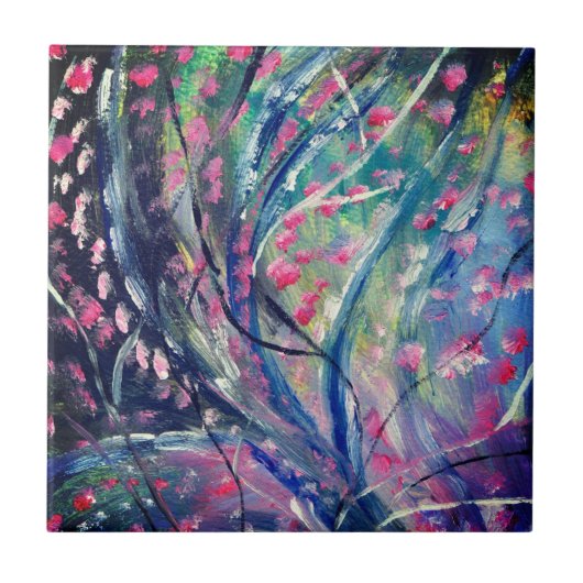 Abstrakt Art Oil Paint Fliese (Vorderseite)